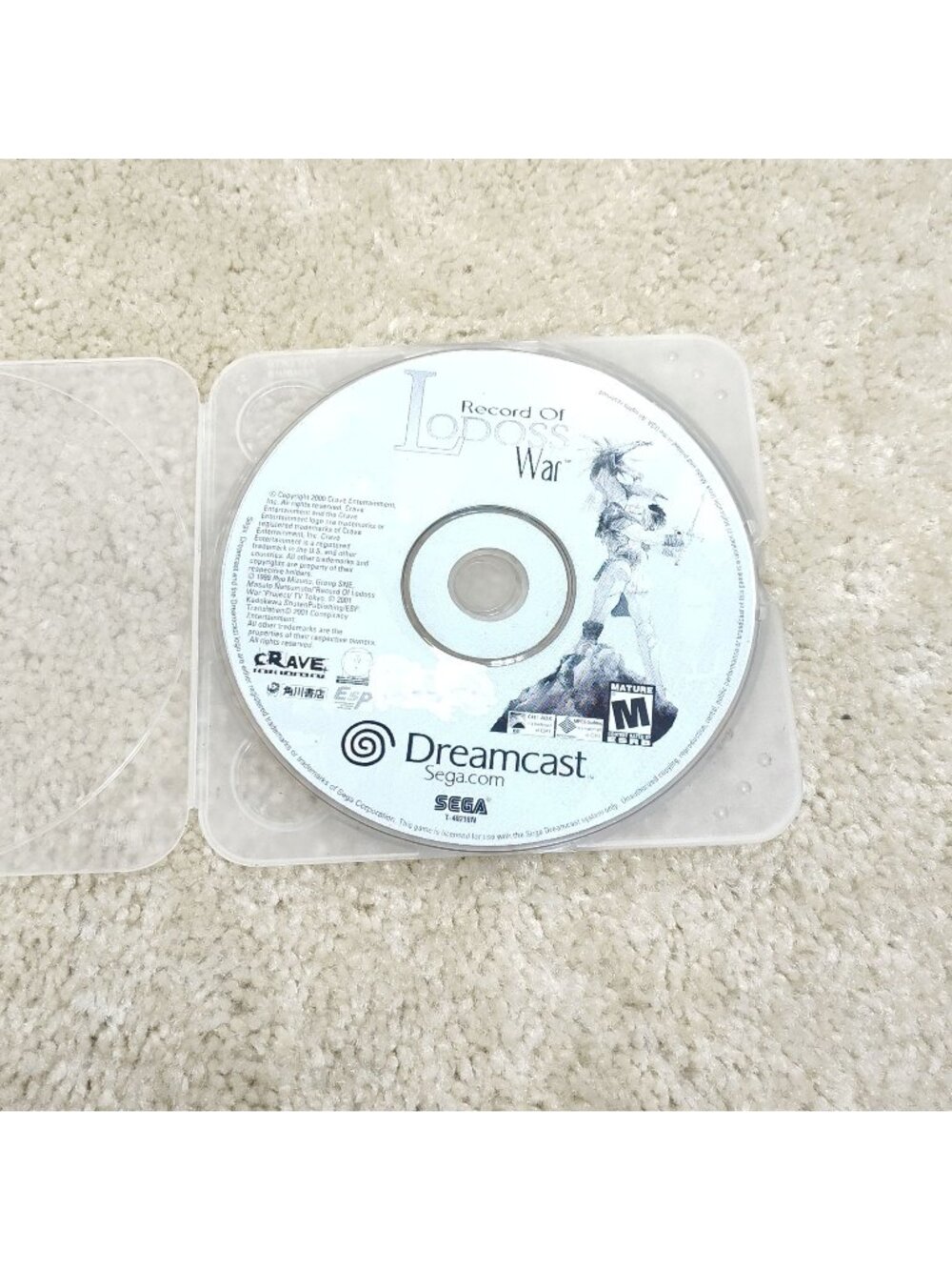 Sega Dreamcast Record of Lodoss War Crave Action RPG T-40218N Standard / Tested